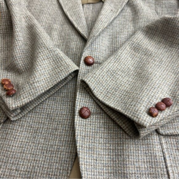 Vtg Clipper Craft English Country Style Men's Casual Two Button Tweed Blazer - Picture 6 of 10
